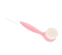 Brosse de Nettoyage du Visage à Long Manche, Poils Souples Rose ABS | Nettoyage Manuel, Prise Ergonomique, Usage Maison ou Trousse de Voyage, pour Hommes et Tous Âges