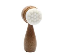 Brosse de nettoyage du visage double face - Outil manuel de lavage | Scrubber pour profonde des pores, masseur en silicone doux et poils ultra doux pour peau d'acné