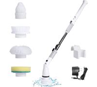 Brosse de nettoyage électrique Brosse électrique centrifuge, manche à rallonge réglable, brosse électrique sans fil pour sols en carrelage de pierre dans la salle de bain
