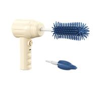 Brosse de nettoyage électrique en silicone pour biberon rechargeable par USB avec poignée ergonomique rotative, grille de séchage portable