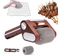 Brosse de Nettoyage électrique for Barbecue, Rouleau sans Fil, tête de Brosse Amovible, Moteur sans Fil Haute Puissance 350 TR/Min, Outils de Nettoyage for Cuisine et Gril