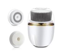 Brosse de nettoyage électrique pour le visage - Étanche - Chargement USB - Nettoyage en profondeur avec 3 têtes de brosse - Brosse rotative pour le visage pour peaux grasses - Brosse douce pour soins