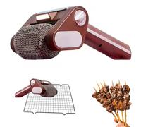 Brosse de nettoyage électrique sans fil - Brosse de nettoyage rotative en acier inoxydable avec lumières LED intégrées pour barbecue extérieur, salle de bain et cuisine