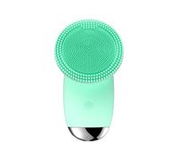 Brosse de nettoyage électrique sonique vibrante, rechargeable et étanche, utilisée pour un nettoyage en profondeur et en profondeur du visage, soins quotidiens de la peau (vert)