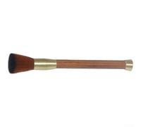 Brosse de nettoyage en bois massif à long manche avec poils doux et cuillère à mesurer intégrée pour machine à expresso et entretien du moulin (fleur)