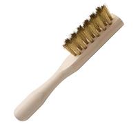 Brosse de Nettoyage en Daim - pour Nettoyer Les Chaussures, vêtements, Sacs à Main en Daim et Nubuck - Fil de Laiton avec Manche en Bois