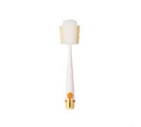Brosse de nettoyage en polypropylène ABS avec long manche et poils en éponge pour le nettoyage des verres de cuisine (blanc)