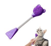 Brosse de nettoyage en silicone pour chat - Kit de soin du menton pour chat, outil de nettoyage pour gencives, mâchoire, langue, menton et visage