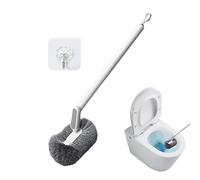 Brosse de Nettoyage - Épurateur Mural en Silicone, Brosse à Long Manche, nettoyant d'angle, Outil de Salle de Bain Facile à Ranger | pour carrelage, évier, Salle de Douche, apparte