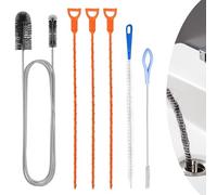 Brosse de Nettoyage Flexible pour Tuyau d'alimentation, 6 Pièces Deboucheur Canalisation Kit, Goupillon de Nettoyage de Drain D'égout pour Cuisines, Salle de Bains