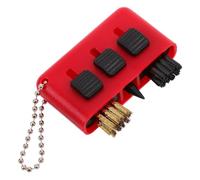 Brosse de Nettoyage Golf Rétractable pour Club, Rouge | Nylon Plastique, Têtes Multiples et Manche Ergonomique, pour Faces de Fers et Balles