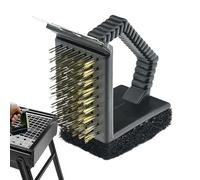 Brosse De Nettoyage Grilles, Brosse En Fil De Cuivre, Outil Râteau Fil Cuivre Angle Droit Pour Cuisine Extérieure Grilles Plaques