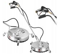Brosse de Nettoyage Haute Pression T-Racer 21 SteelSpin - 3200 PSI | Inox 53 cm | 2 Buses Rotatives | Raccord 3/8""