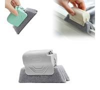 Brosse de Nettoyage Magique pour rainures de fenêtre, Nouvel Ensemble d'outils de Nettoyage pour rainures de fenêtre ou Porte coulissante pour Porte coulissante, seuil, Lignes de carrelage (Gris)