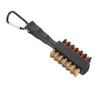 Brosse de Nettoyage Mousqueton, Double Face, pour Club de Golf | Outil Réutilisable en Plastique Nylon Métal, Surface Lisse et Solide, pour Nettoyage de Clubs de Golf