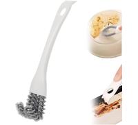 Brosse de nettoyage multifonction 2 en 1 pour cuisinière avec racloir, brosse de nettoyage 2 en 1, brosse à récurer pour le nettoyage, brosse à crochet en forme de V, brosse de nettoyage pour grille