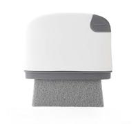 Brosse de nettoyage multifonction pour rebord de fenêtre avec tampon à récurer et grattoir pour rails de fenêtre, aérations de voiture, espaces de cuisine, coins morts, rainures (gris foncé)