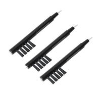 Brosse de Nettoyage Noir en Pvc pour Amplificateur Auditif 10 Pièces | Outil Multifonction, Retrait de Cire et Aimant pour Batterie, Format U, Lot de 10