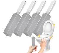 Brosse de Nettoyage Pierre Ponce avec Poignée (Lot de 4) - Pierre Ponce Brosse WC,Efficace contre le Tartre, Calcaire et Taches Tenaces - Brosse de Toilette et Salle de Bain,Non Rayant pour Céramique