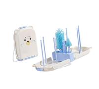 Brosse de nettoyage portable pour biberon de lait - Bouteilles d'eau de voyage avec égouttoir - Accessoires d'alimentation pour bébé