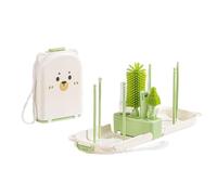 Brosse de nettoyage portable pour biberon de lait - Bouteilles d'eau de voyage avec égouttoir - Accessoires d'alimentation pour bébé
