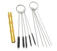 Brosse de nettoyage pour aérographe | Outil de nettoyage et de réparation pour pistolets à peinture | Accessoire portable avec aiguille en acier inoxydable pour buses et conduits | Usage domestique et