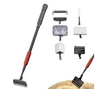Brosse de nettoyage pour aquarium - Ensemble de nettoyage pour aquarium | Grattoir à algues, tampon éponge, filet de poisson, brosse de nettoyage, râteau à gravier pour aquarium en verre