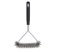 Brosse de Nettoyage pour Barbecue, avec Poils Extra Longs en Acier Inoxydable, spatule en Acier Inoxydable et poignée d'isolation Thermique en polypropylène, pour Barbecue à gaz