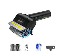 Brosse de nettoyage pour barbecue électrique avec têtes interchangeables et protections de mise hors tension pour brosse de barbecue rechargeable en profondeur