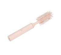 Brosse de Nettoyage pour Biberon, Poils Rotatifs en Silicone à Retrait Rapide, Nettoyeur de Brosse pour Biberon IP65 étanche Multifonctionnel pour la Maison (Rose)
