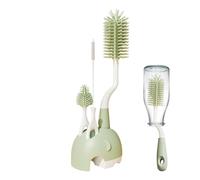 Brosse de nettoyage pour biberons - Kit de nettoyage pour tasses avec base | Ensemble de brosses à biberons anti-rayures pour nourrissons, pique-nique, dortoir, jardin d', lieu de travail