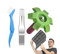 Brosse de nettoyage pour bobine de climatisation - Accessoire de réparation de radiateur - Pour garage, atelier, intérieur et extérieur, maison, chambre à coucher - Adultes