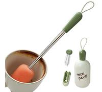 Brosse de nettoyage pour bouteille - ABS, 6 x 6 x 14 cm - Ensemble de brosses télescopiques réglables | Kit multi-nettoyage pour bouteille profonde, brosse éponge pour cuisine, voyage, tasses