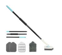 Brosse de nettoyage pour carrelage | Brosse de salle de bain antidérapante | Brosse abrasive amovible pour douche et plafond | Fournitures de nettoyage pour un entretien efficace du sol