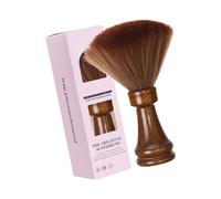 Brosse de nettoyage pour cheveux errants avec manche en bois naturel - Multi-surfaces - Utilisation pour les soins du cou et les disques - Brosse de barbier adaptée aux soins du cou