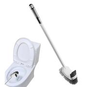 Brosse de nettoyage pour cuvette de toilette, brosse de toilette à long manche pour un nettoyage en profondeur, brosse de nettoyage pour suceur plat à long manche garantit l'absence d'angles morts