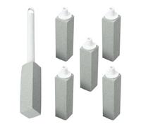Brosse de nettoyage pour cuvette de toilette en pierre ponce - Barre de brosse pour salle de bain - Barre de brosse annulaire extra forte avec poignée extra longue pour rouille, carrelage, évier de