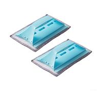 Brosse de nettoyage pour fenêtre et porte avec tête pliable, construction robuste pour une utilisation constante pour enlever la saleté des chemins étroits (bleu)