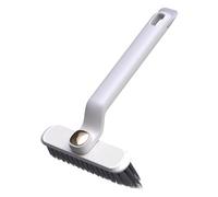 Brosse de nettoyage pour fente - Brosse de tête pour rainures de fenêtre | Long manche en poils durs, brosse rotative pour robinet de salle de bain, coins de sol de salle de bain, 22 x 13 cm, café