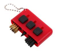 Brosse de Nettoyage pour Golf, Manche Rétractable Rouge | Plastique, Nylon et Cuivre, Têtes Multiples et Brosse Métallique, pour Rainures et Faces de Fers