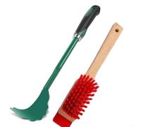 Brosse de nettoyage pour lame de tondeuse à gazon avec raclette, conçue pour enlever l'herbe coupée et la saleté pour un meilleur entretien de la pelouse et une meilleure performance de la tondeuse