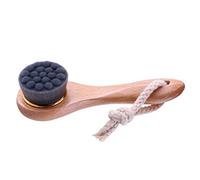 Brosse de nettoyage pour le visage manuel brosse face brosse en bambou à charbon de bois poignée en bois pour laver le visage en profondeur exfoliation de maquillage de lavage