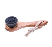 Brosse de nettoyage pour le visage manuel brosse face brosse en bambou à charbon de bois poignée en bois pour laver le visage exfoliation exfoliation maquillage de maquillage