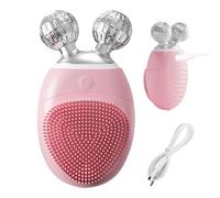 Brosse de nettoyage pour le visage - Rouleau pour le visage - 5 vitesses réglables - Masseur électrique étanche et vibrant pour un exfoliation douce et un nettoyage en profondeur