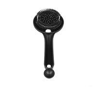 Brosse de nettoyage pour machine à café avec tête de brosse amovible, poignée ergonomique, ABS et nylon, 23 x 9,2 x 6,4 cm, noir, pour porte-filtre et machines à expresso