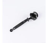 Brosse de nettoyage pour machine à expresso 51/53/58 mm avec poils en nylon, tête amovible, bouclier anti-brûlure et cuillère intégrée pour entretien de la tête de groupe porte-filtre (51/53 mm)