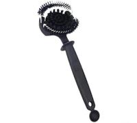 Brosse de nettoyage pour machine à expresso avec cuillère, poils en nylon amovibles pour têtes de groupe de 51 mm et 58 mm, long manche pour outil de barista pour porte-filtre à café (51 mm)