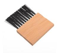 Brosse de Nettoyage pour Marbre Baseball à Manche Bois, Poils Rigides | Outil Compact pour Surfaces D’équipements Sportifs, Enlève Saletés et Débris, Adapté aux Entraîneurs et Terrains Scolaires