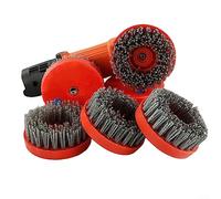 Brosse de nettoyage pour meuleuse d'angle de 10,2 cm, brosse abrasive circulaire, brosse antique pour pierre et granit M10, 80#