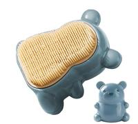 Brosse de nettoyage pour ongles en forme d'ours avec poignée facile pour Brosse à ongles à poils doux - Brosse à frotter et laver les ongles des doigts, des orteils, manucure et pédicure